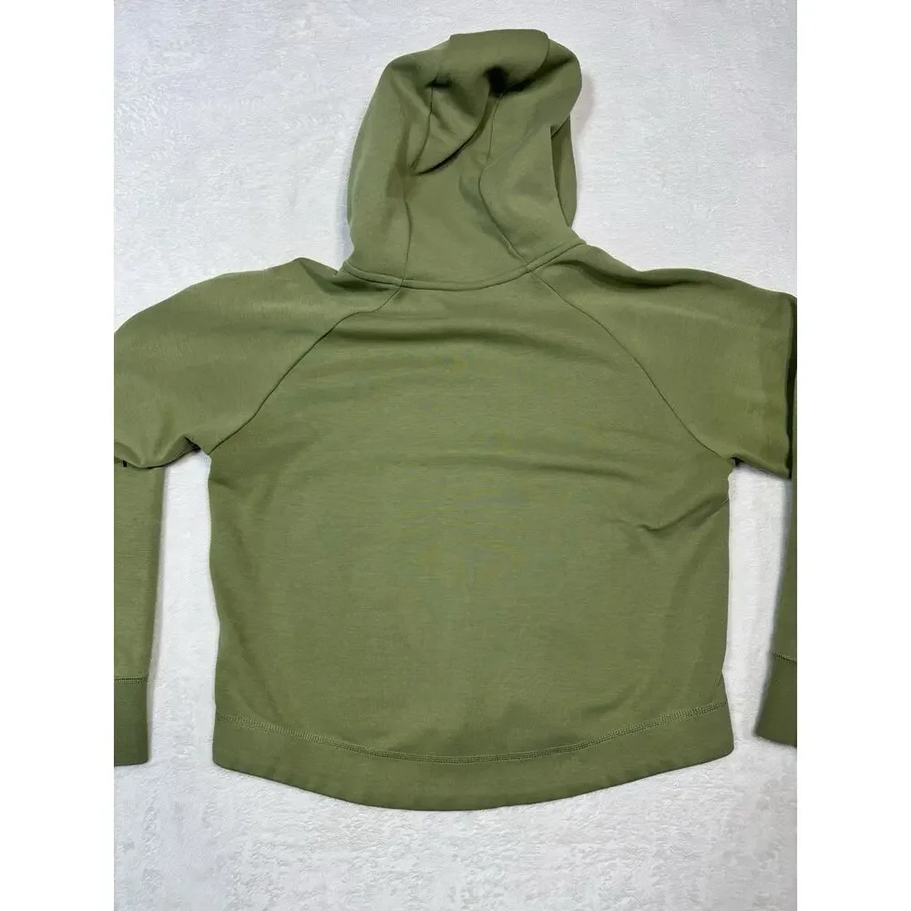 Nike Tech Fleece Windrunner Hoodie Alligator Green Olive Jacket Womens Sz Sm